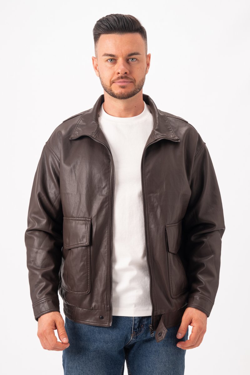 Куртка из экокожи Trend Collection 640380 Коричневый (coffee)