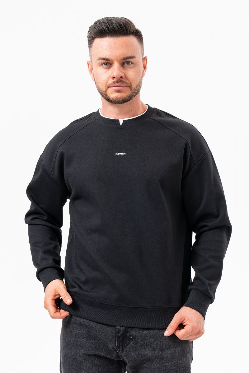 Свитшот с декором K.O.R 32033 Чёрный (BLACK)