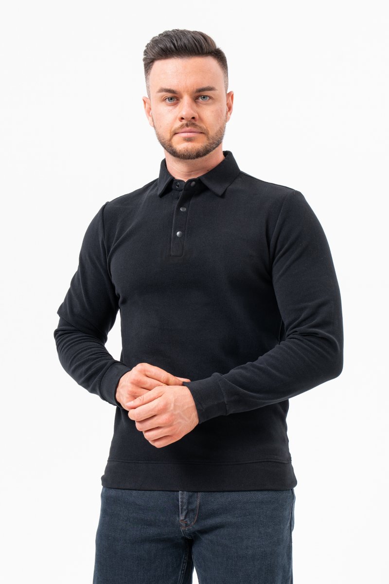 Джемпер поло плюш K.O.R 60171 Чорний (BLACK)