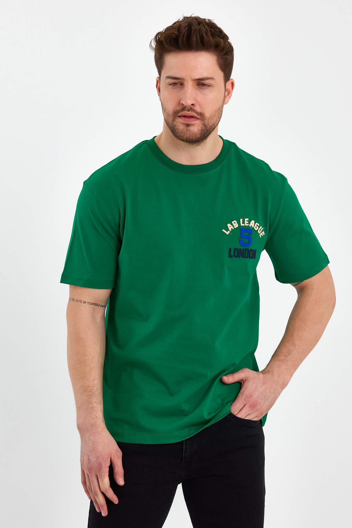 Футболка з принтом Trend Collection 2188 Зелений (B.YESIL)