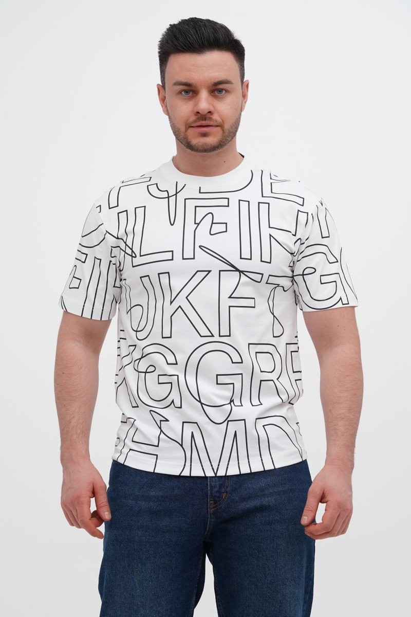 Футболка с принтом Trend Collection 8063 Белый