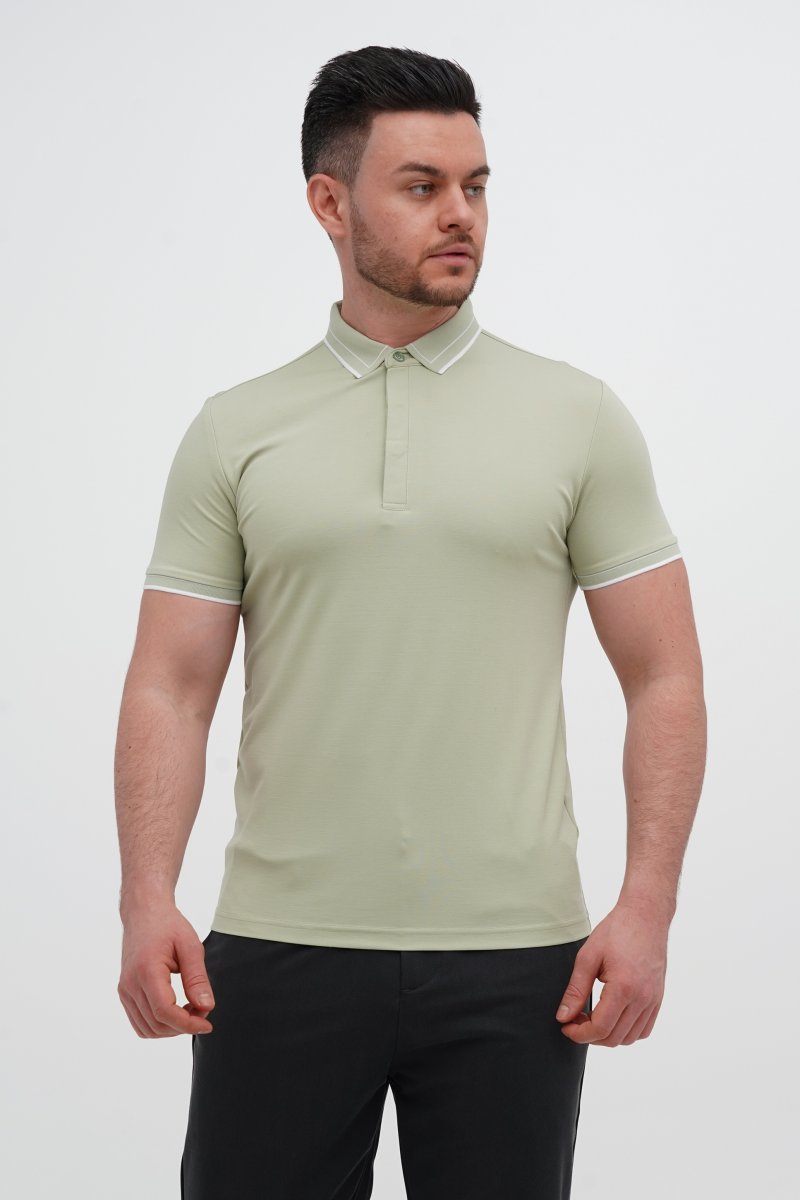 Футболка поло однотонна Trend Collection 2417 Оливковий (кол. 3)