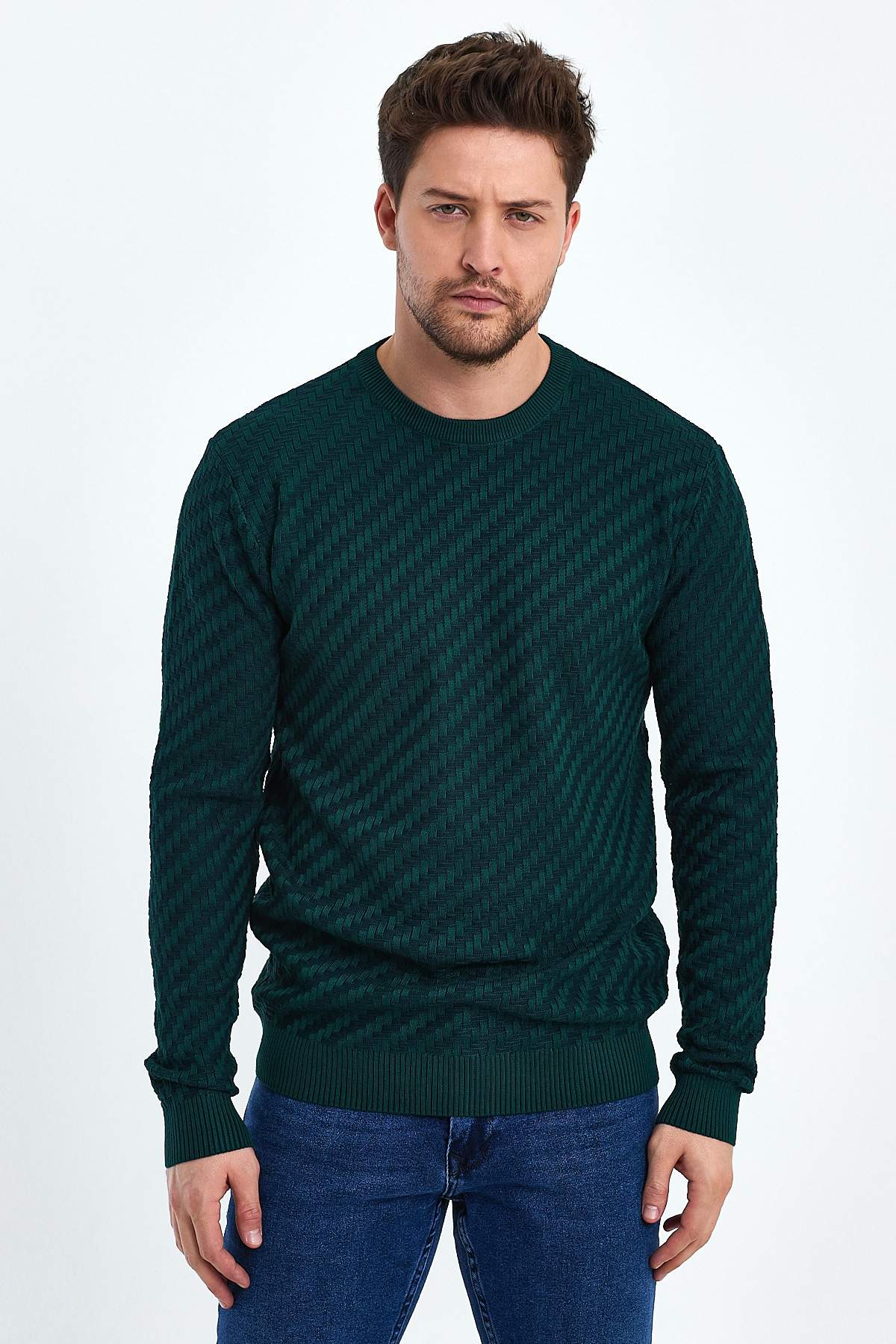 Свитер casual Trend Collection 3109 зеленый (GREEN)