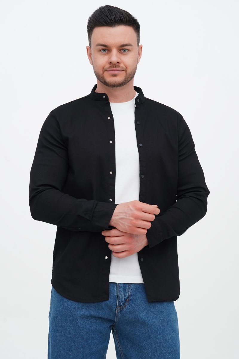 Джинсова сорочка Trend Collection 18307 Чорний (SIYAH)