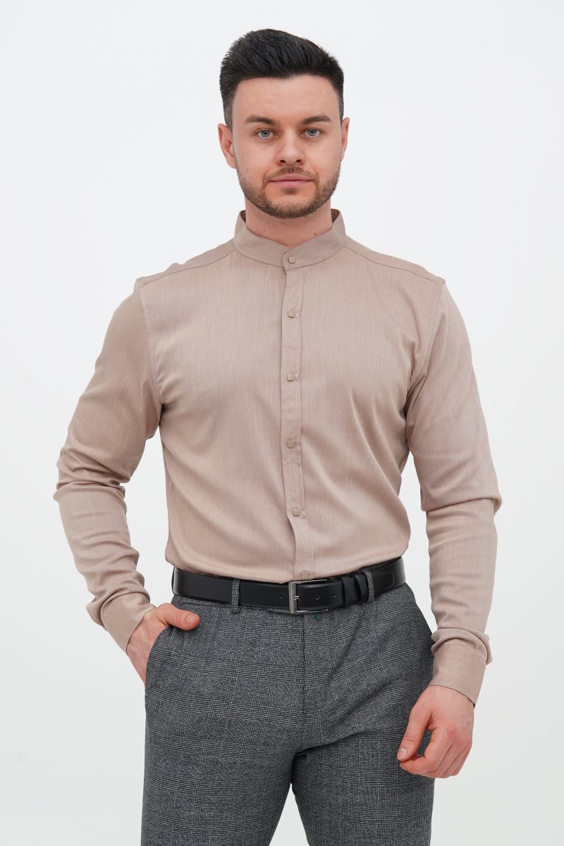 Сорочка на стійку Trend Collection 11162-4 Бежевий (V06)