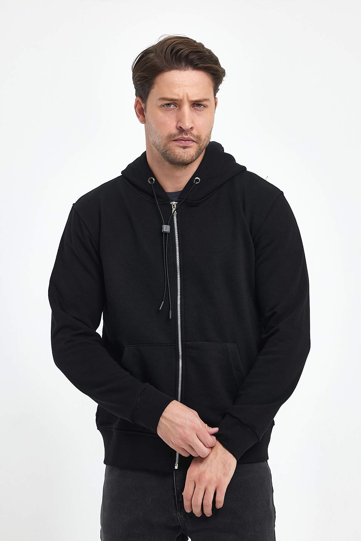 Кофта на замку спортивна Trend Collection 5336 Чорний