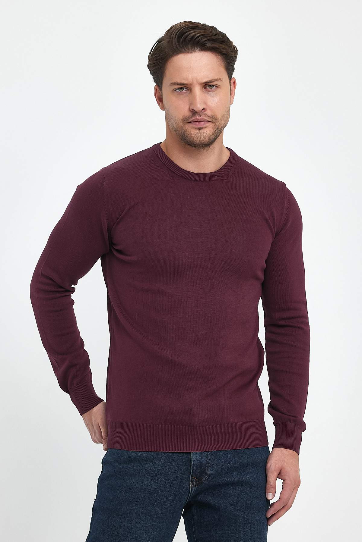 Светр однотонний Trend Collection 2022-2 Сливовий (MURDUM)