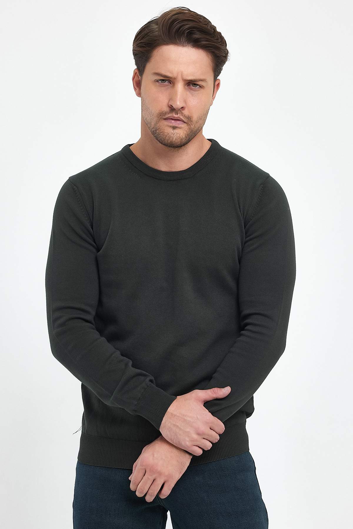 Светр однотонний Trend Collection 2022-2 Хакі (S.HAKI)