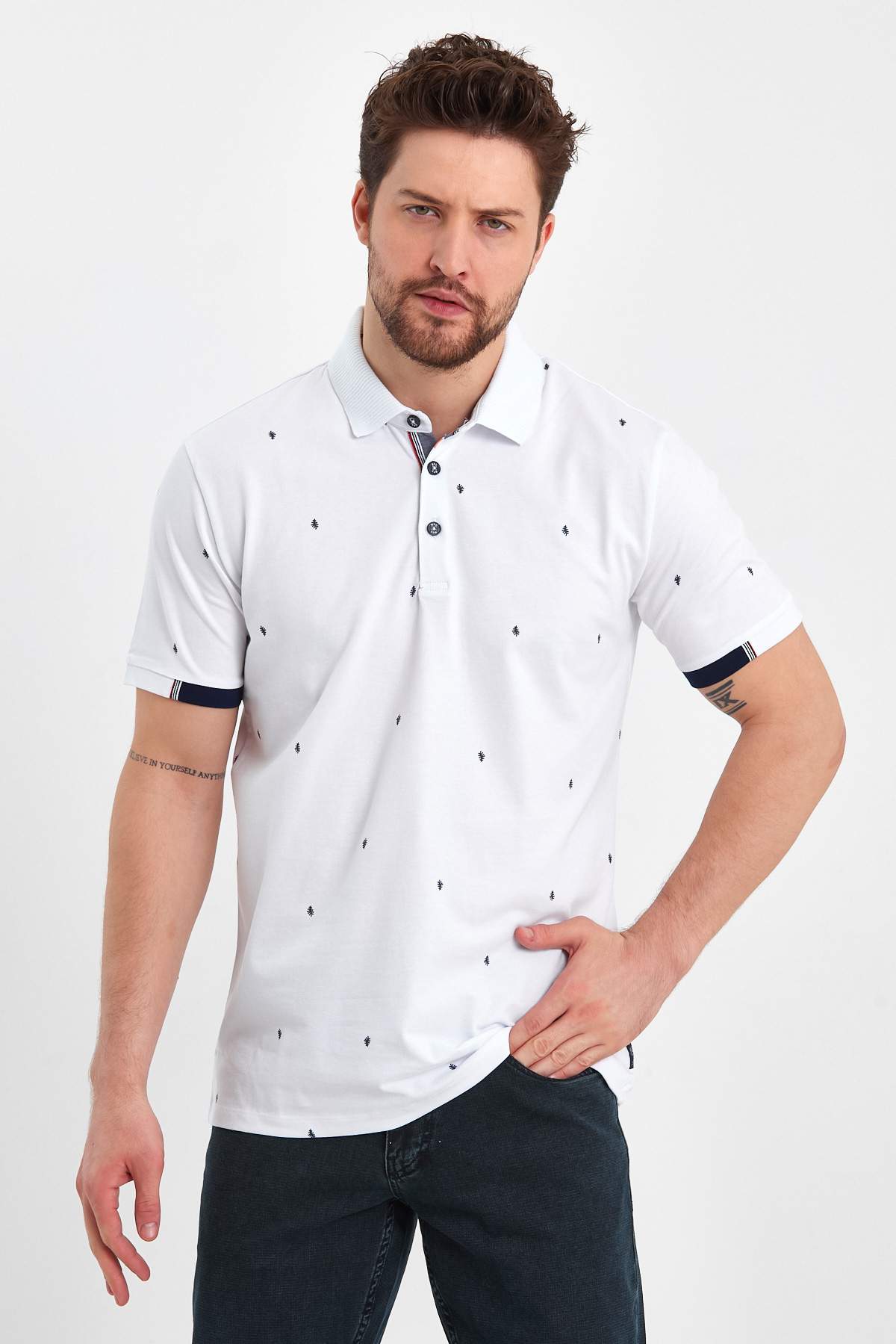 Футболка з принтом Trend Collection 39561 Білий (BEYAZ)