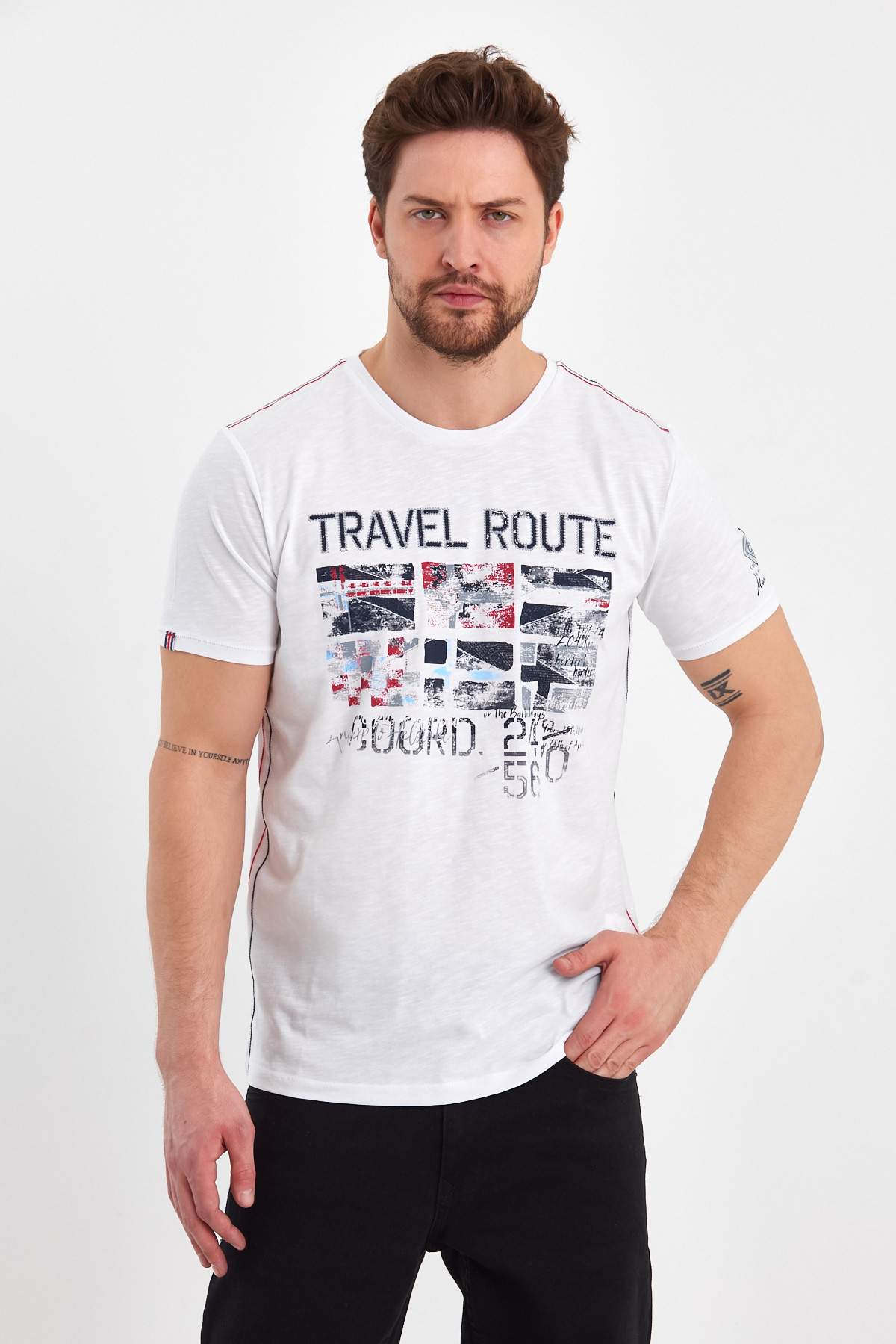 Футболка з принтом Trend Collection 29986 Білий (BEYAZ)