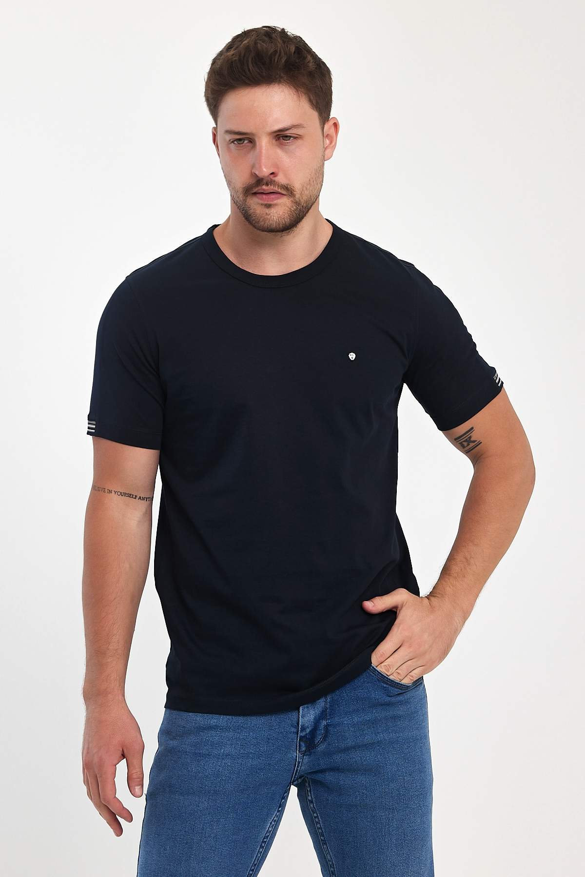 Футболка однотонная Trend Collection BAT 36192 Темно-синий (LACIVERT)