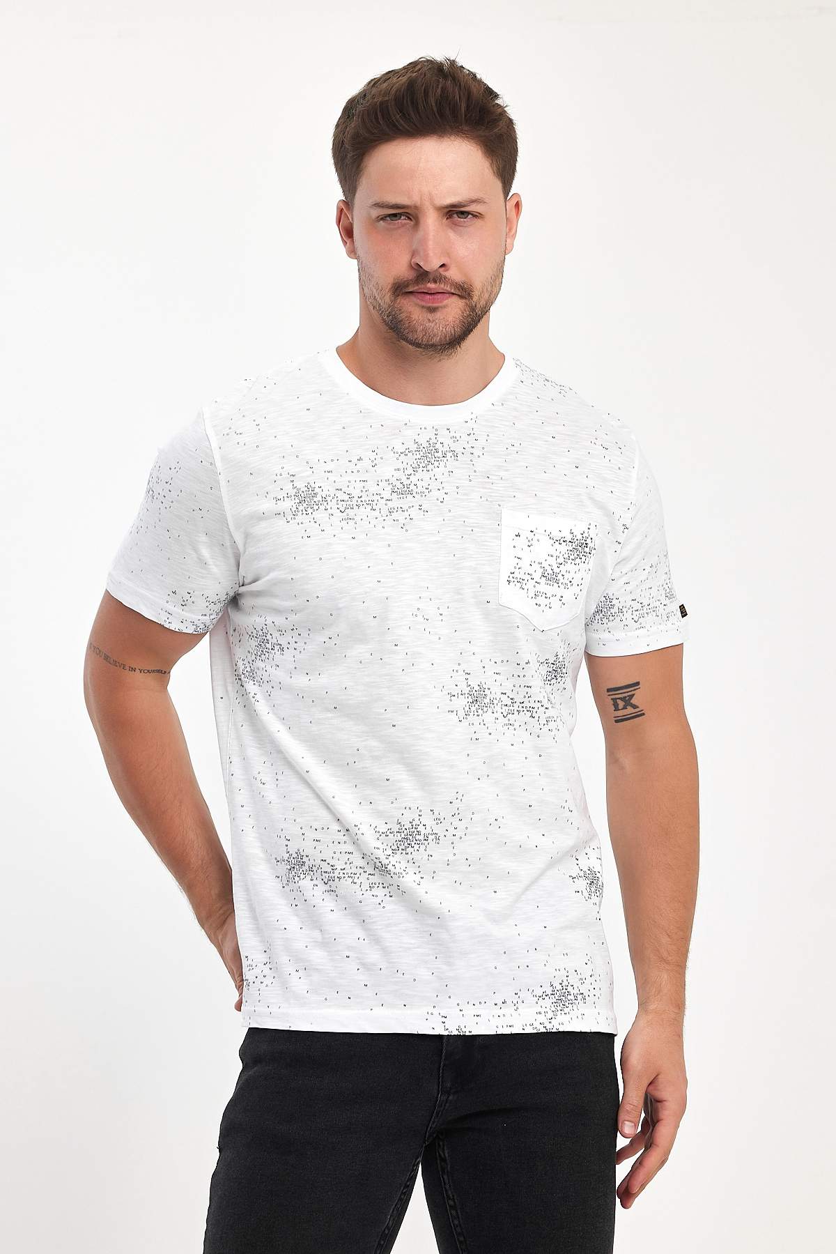 Футболка з принтом Trend Collection 120 Білий (BEYAZ)