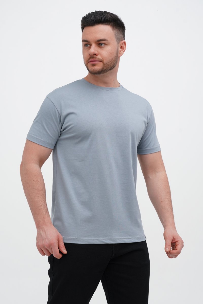 Футболка однотонна Trend Collection 617 Сіро-блакитний (HAZE BLUE, кол.91)