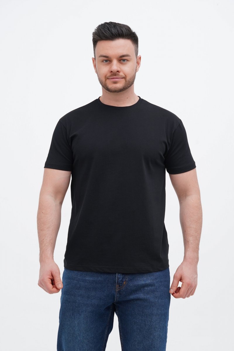 Футболка однотонная Trend Collection 617 черный (BLACK, кол.35)