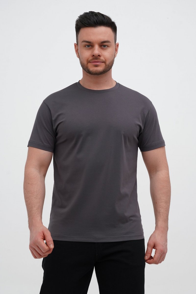 Футболка slim fit K.O.R BAT 6160 Серый (D.GREY, кол.121)