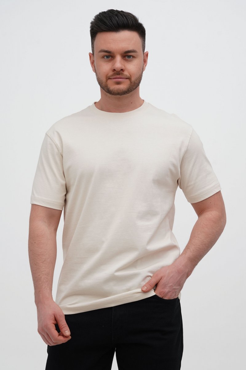 Футболка однотонная Trend Collection 001-1 бежевый (L.APRICOT, кол.27)