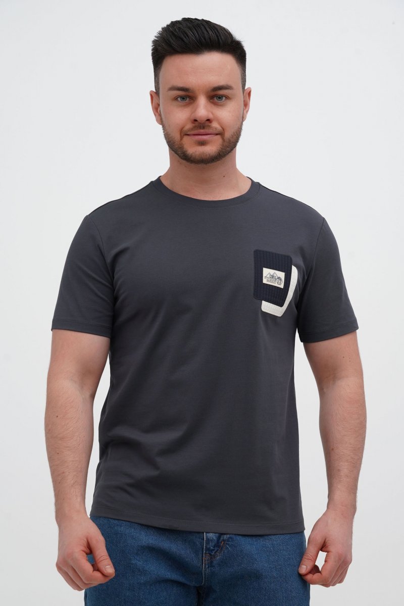 Футболка з принтом Trend Collection 3603 Темно-сірий (DEEP GREY)