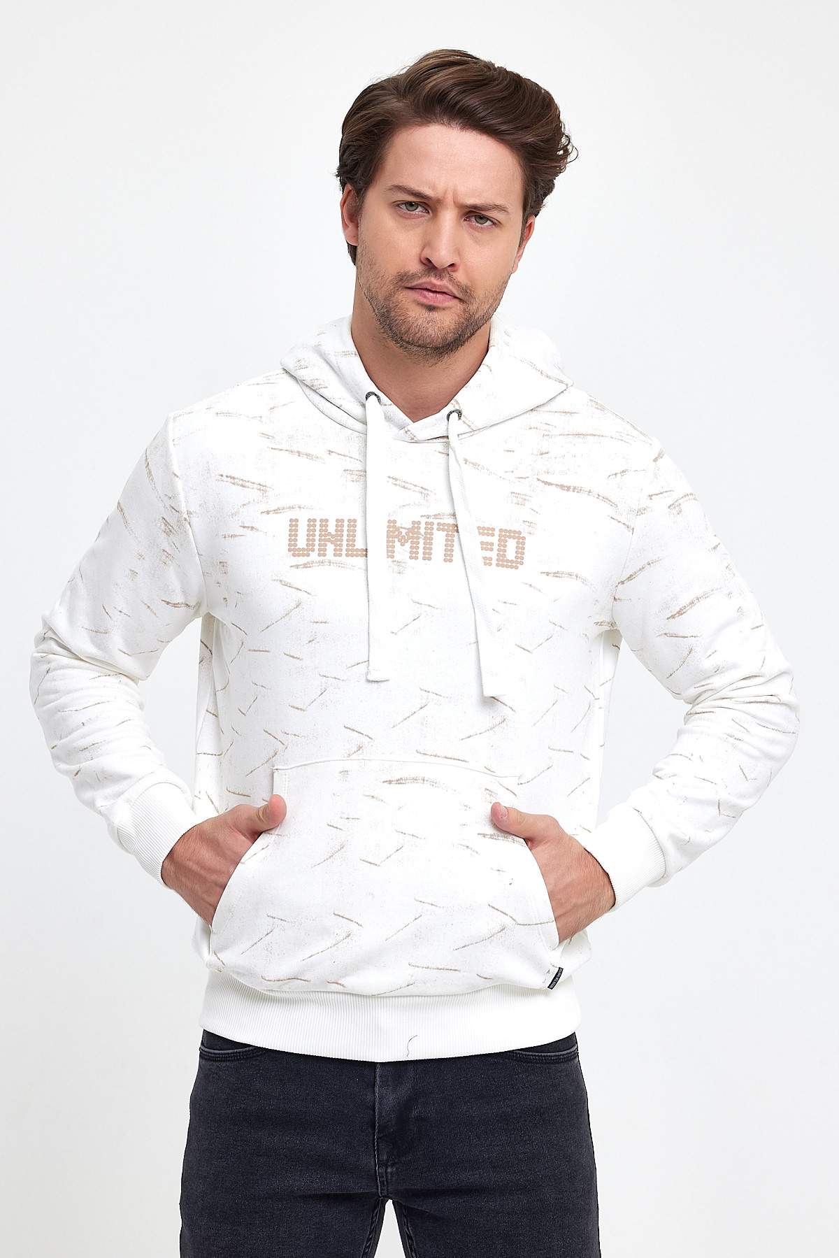 Худі з принтом Trend Collection 39437 Білий (EKRU)