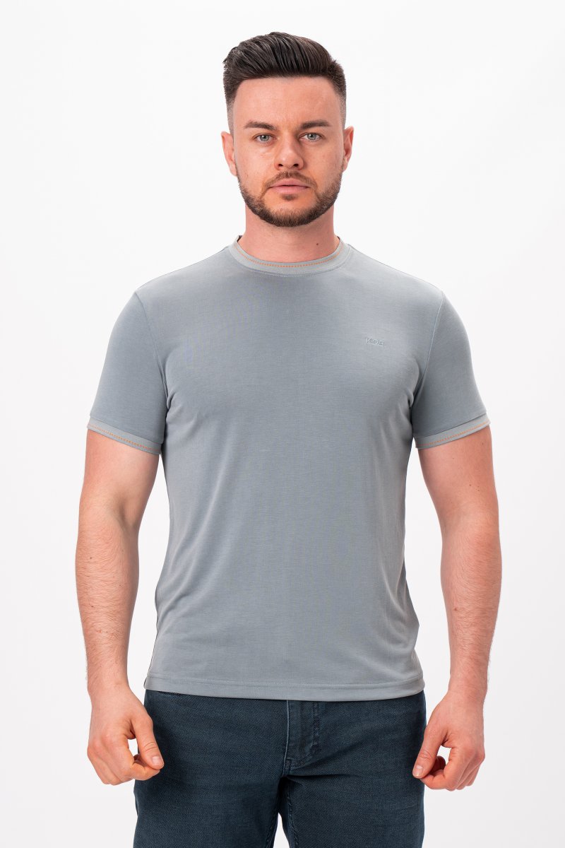 Футболка однотонная K.O.R 6928 Голубой (blue)