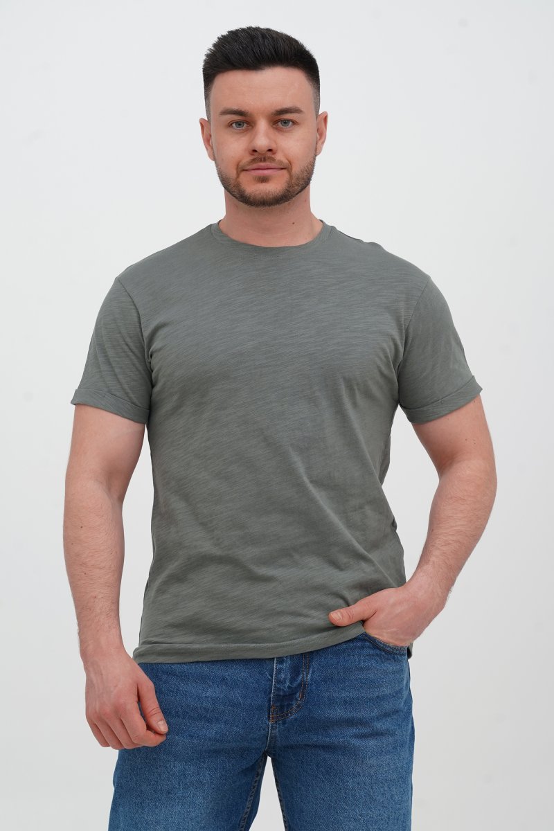 Футболка однотонна K.O.R 208-1 Хакі (№30 green)