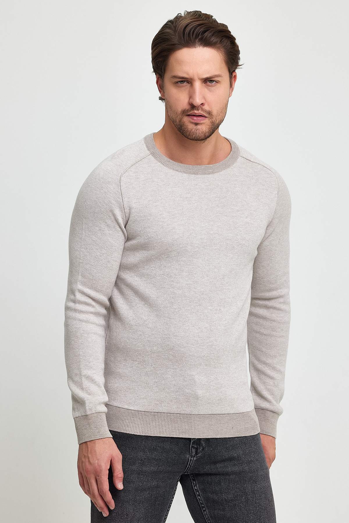 Свитер casual Trend Collection 211498-1 бежевый (KEMIK-A.BEJ)