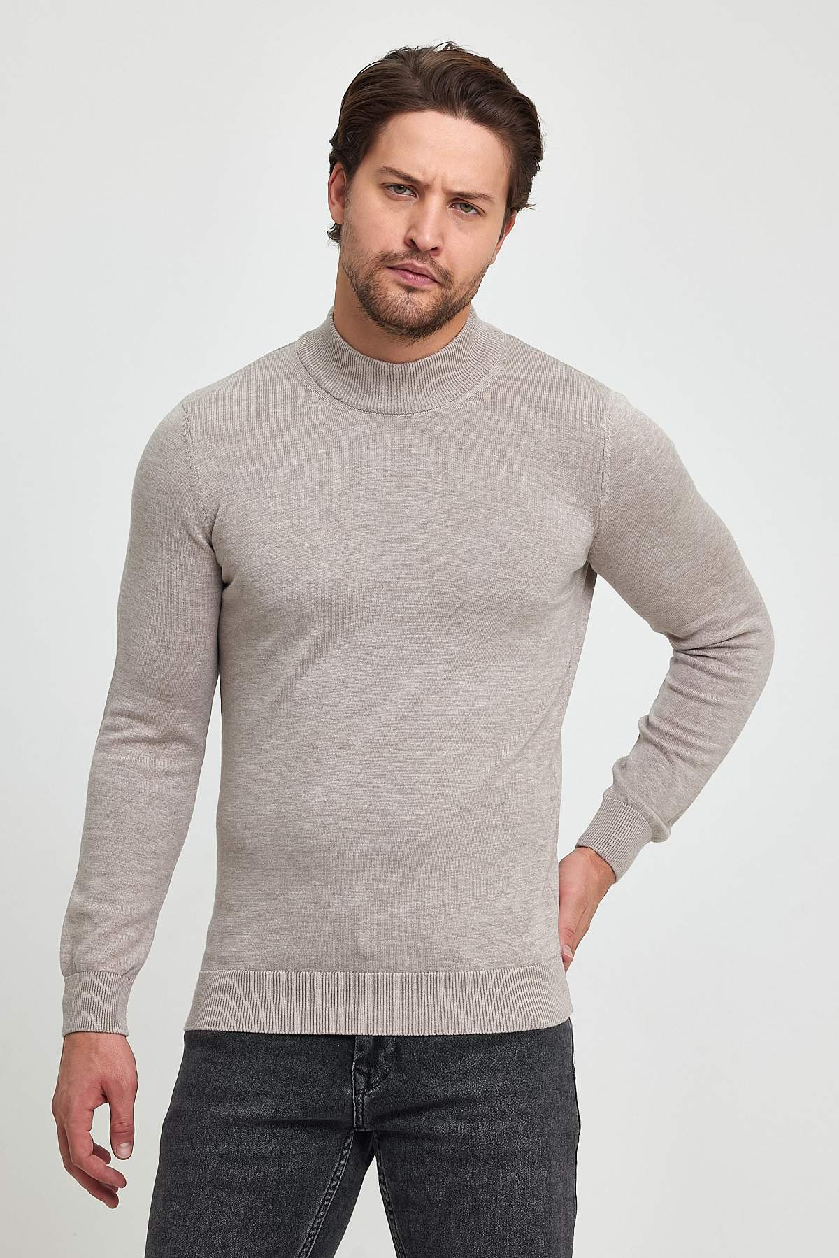Гольф однотонный стойка Trend Collection 201494-3 светло-бежевый (A.BEJ)
