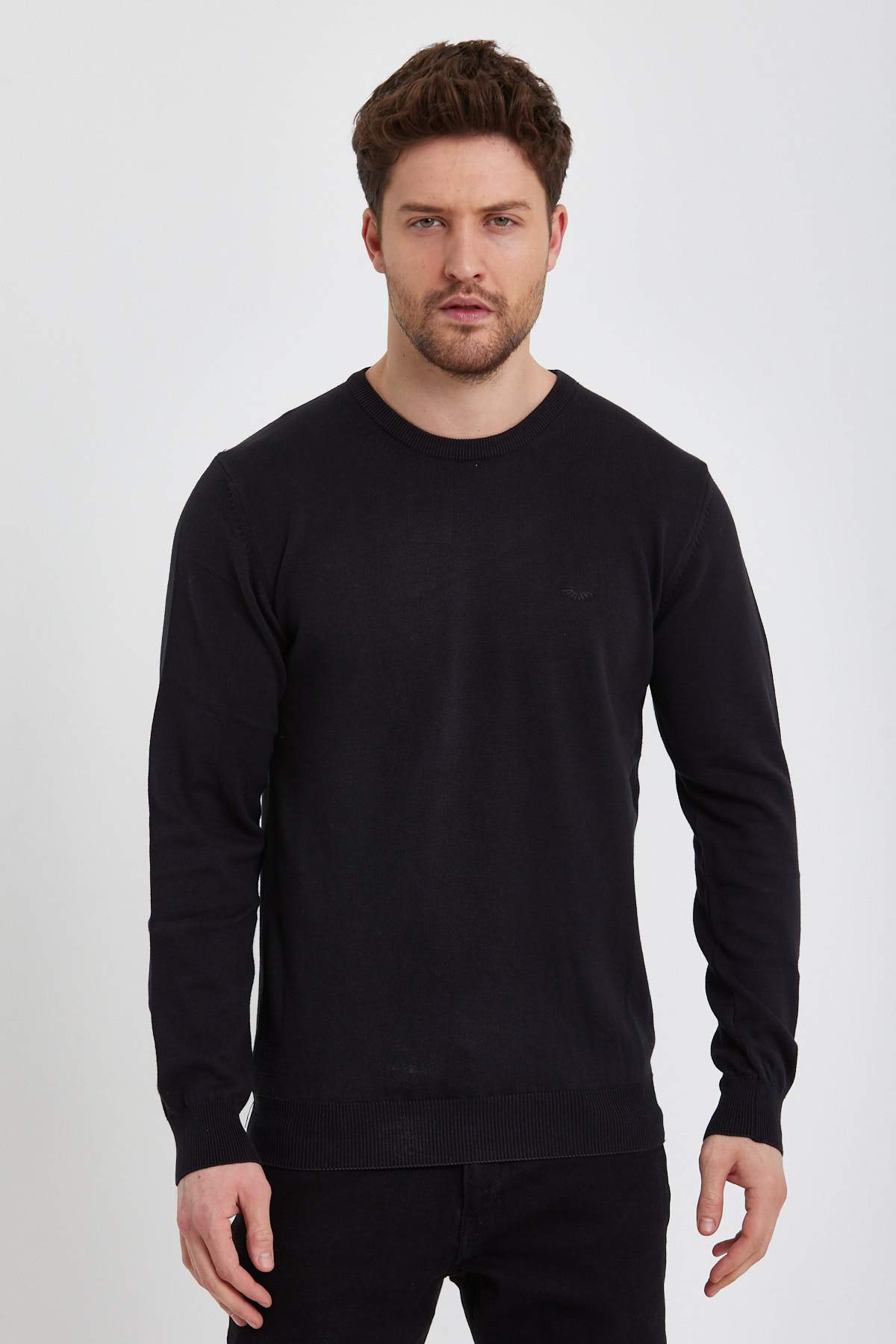 Светр однотонний Trend Collection BAT 2023-1 Чорний (SIYAH)