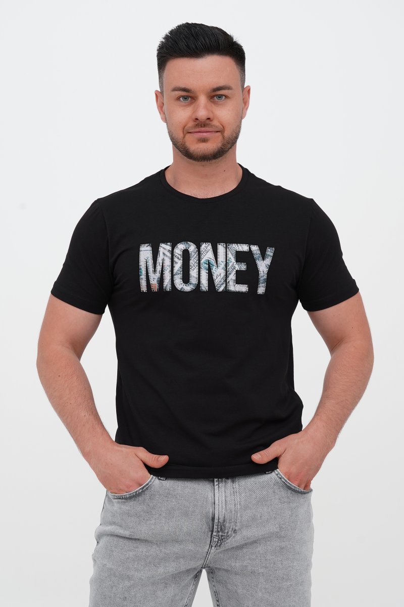 Футболка з принтом Trend Collection 39160 Чорний (SIYAH)