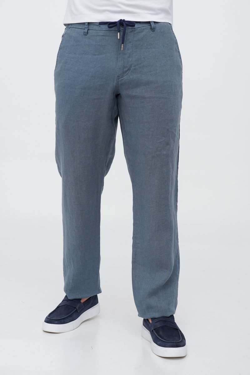 Штани льон Trend Collection 4755 Синій (LUX PTR)