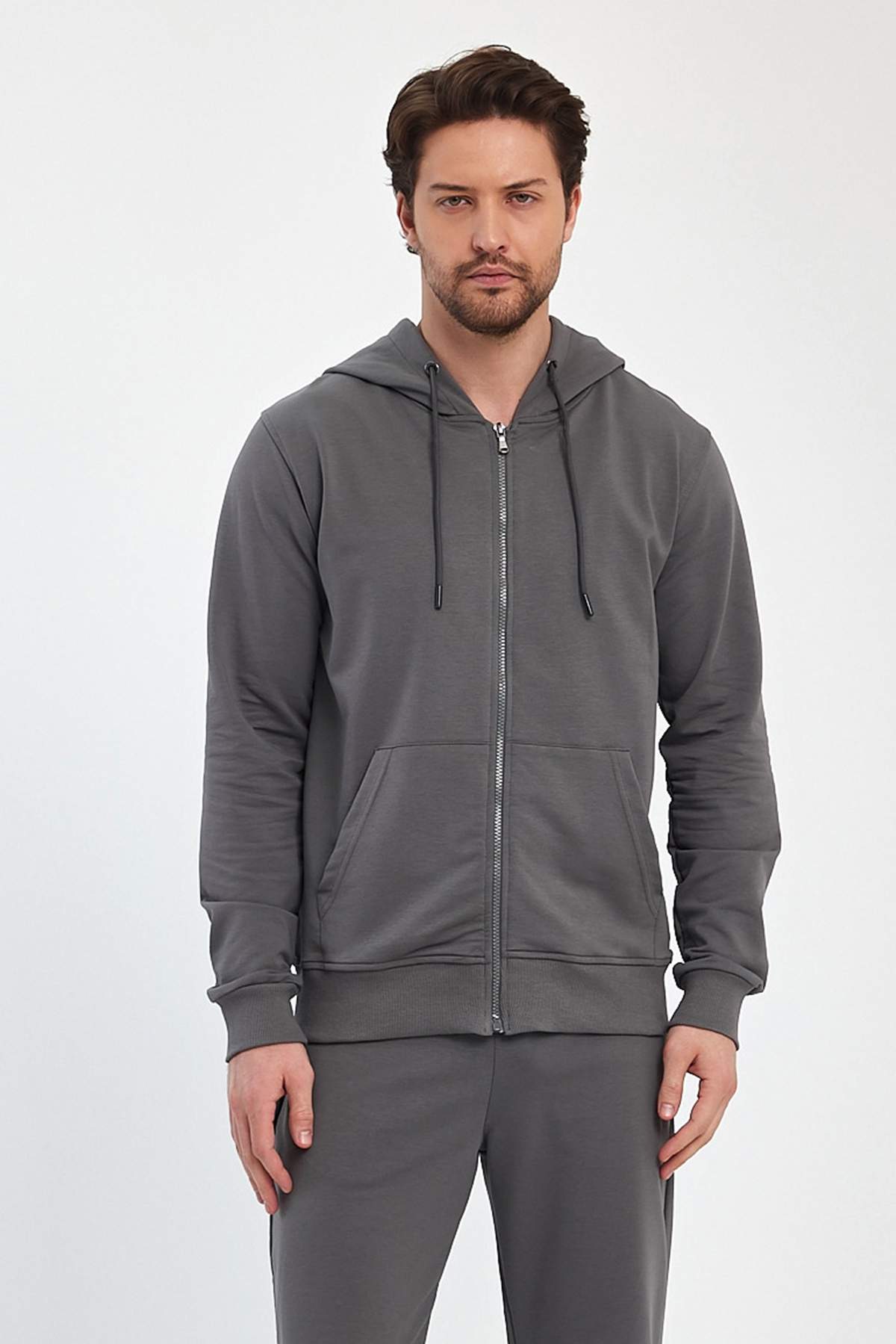 Кофта на замке спортивная Trend Collection 6033 Антрацит (FUME)