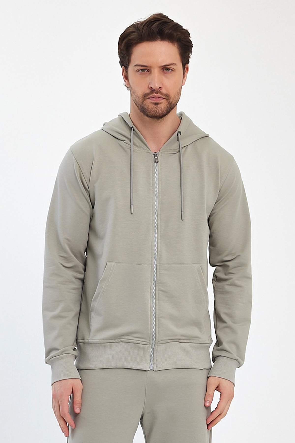 Кофта на замке спортивная Trend Collection 6033 светло-серый (BOYALI GRI)