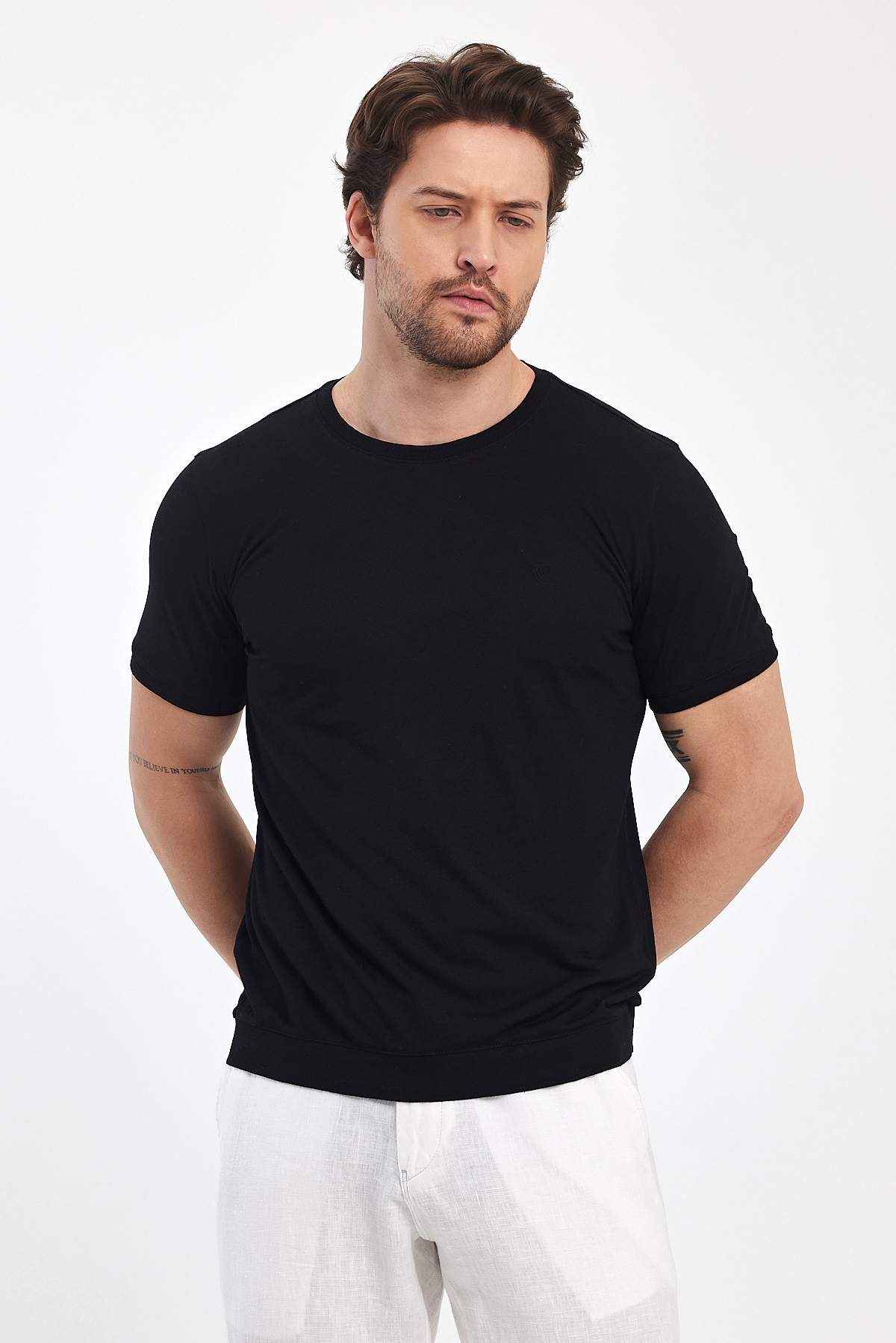 Футболка однотонна Trend Collection 233314-17 Чорний (SIYAH)
