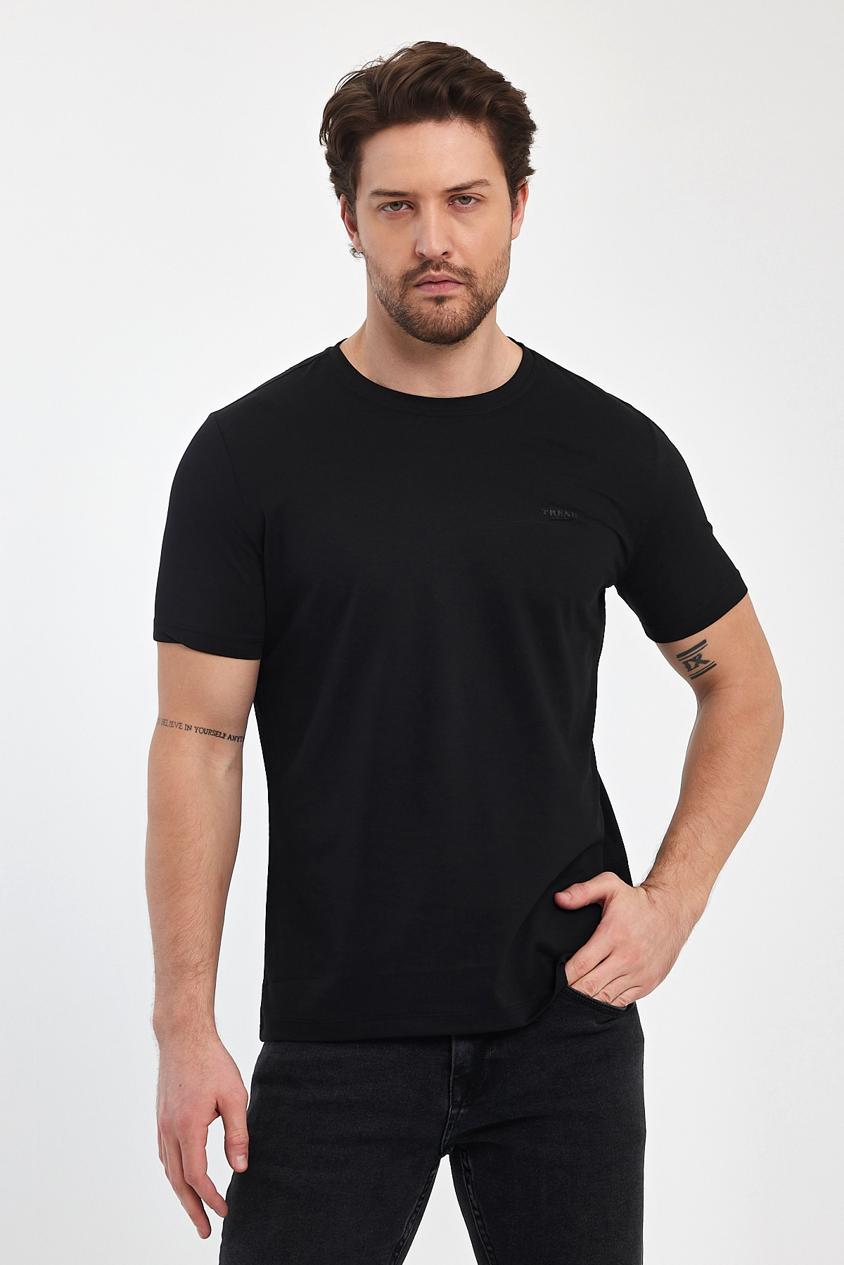 Футболка однотонная Trend Collection 24y1267 черный (SIYAH)