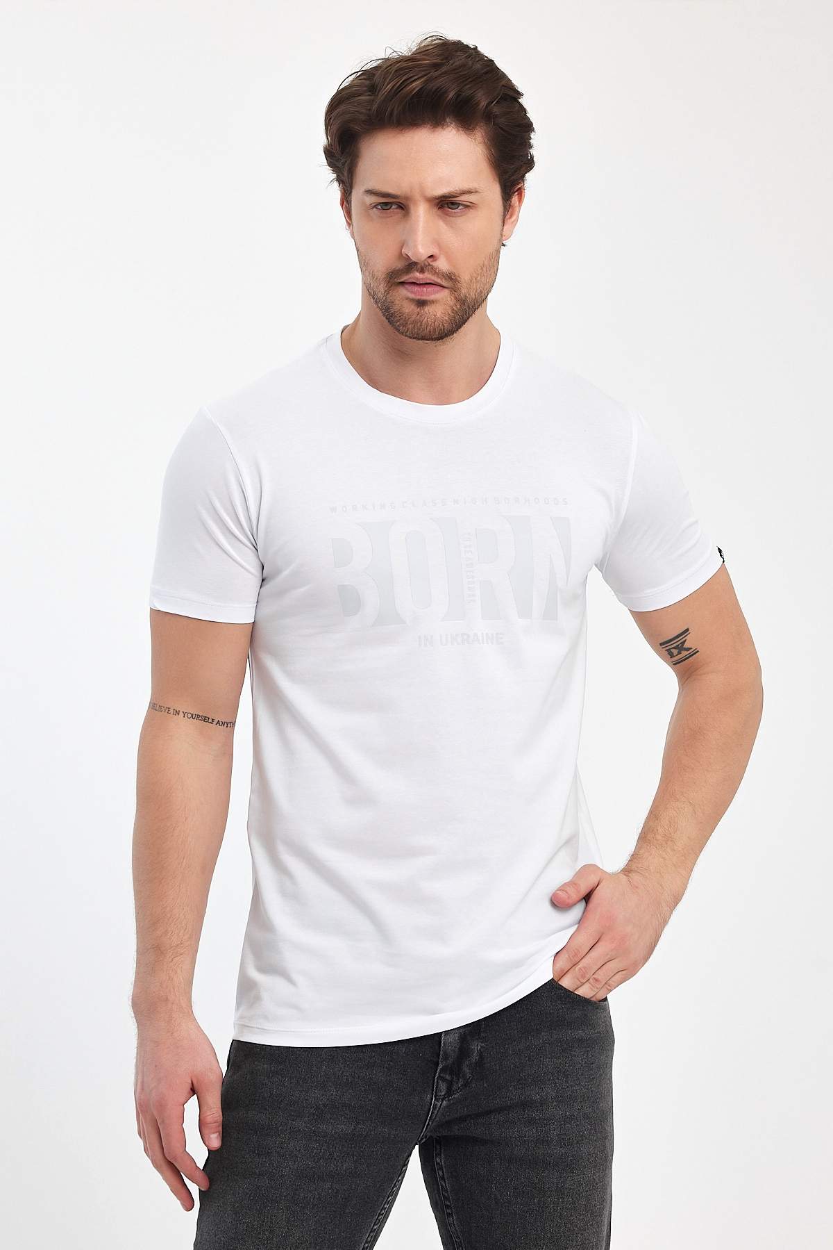 Футболка с принтом Trend Collection 39122 Белый (BEYAZ)