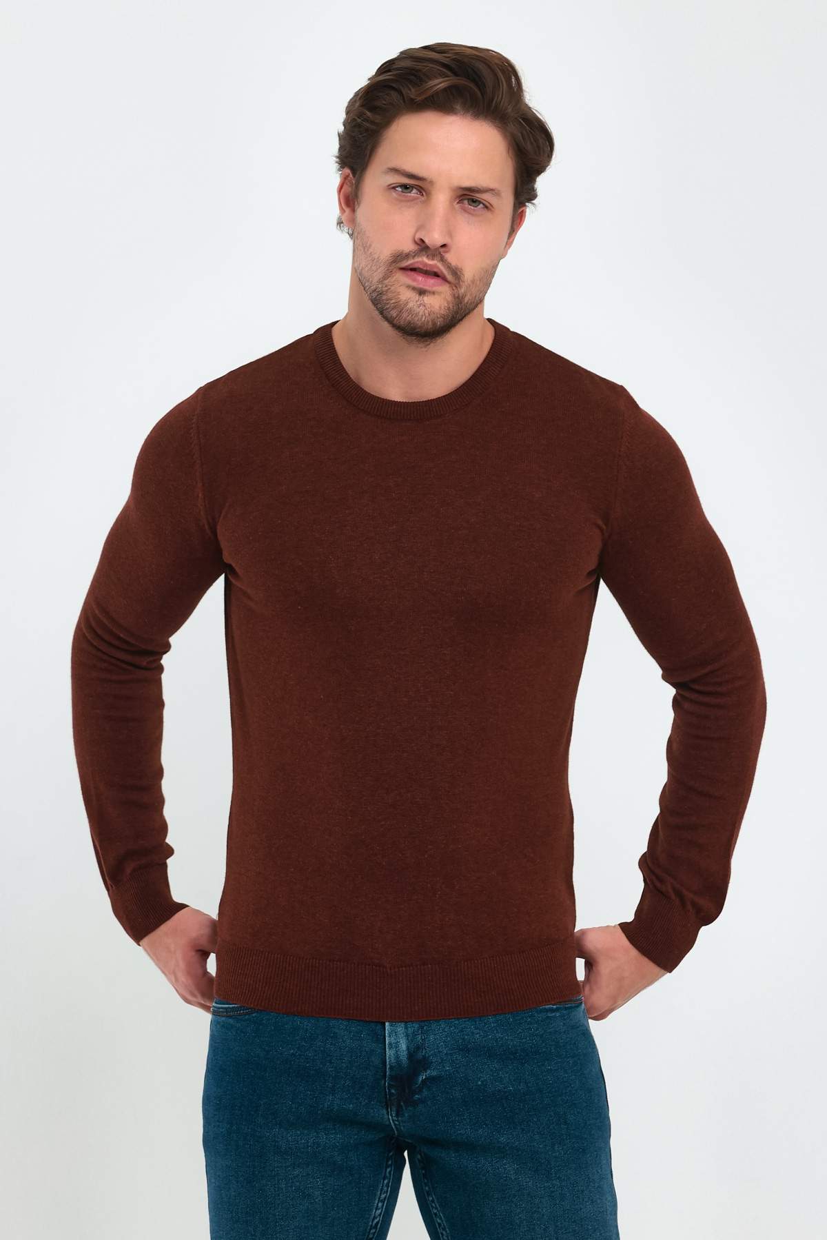 Светр однотонний Trend Collection 191406-3 Рудий (KIREMIT)