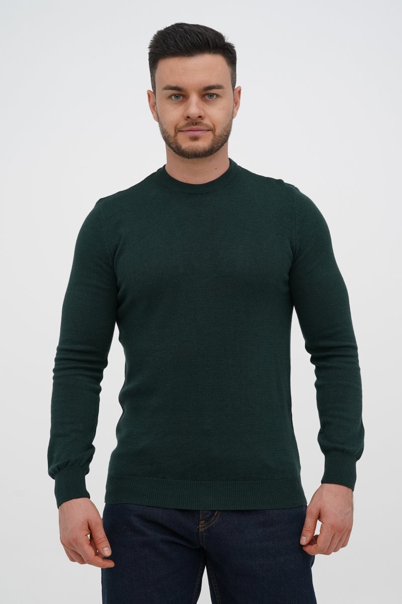 Cветр однотонний Trend Collection 191406-4 Смарагдовий (YESIL CTN)