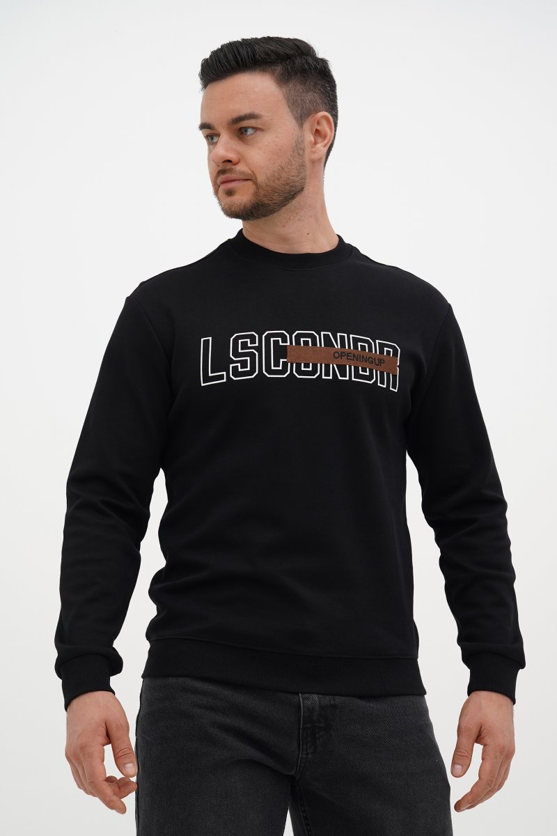 Світшот з принтом Trend Collection 2830 Чорний (BLACK)