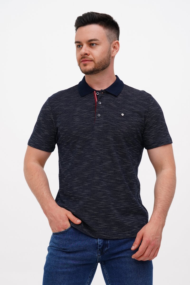 Футболка поло з принтом Trend Collection 39806 Темно-синій (LACIVERT)