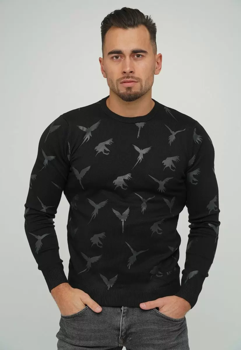 Свитер Trend Collection 68187 Черный+птица