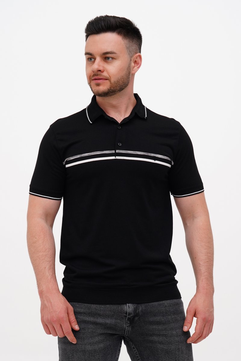 Футболка поло с принтом Trend Collection 243326-17 черный (SIYAH)