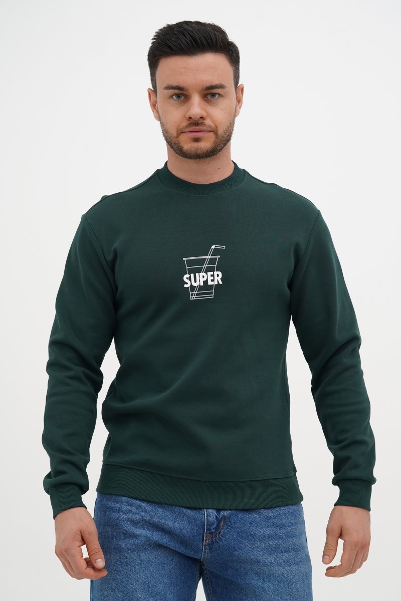 Свитшот с принтом Trend Collection 2828 зеленый (GREEN)