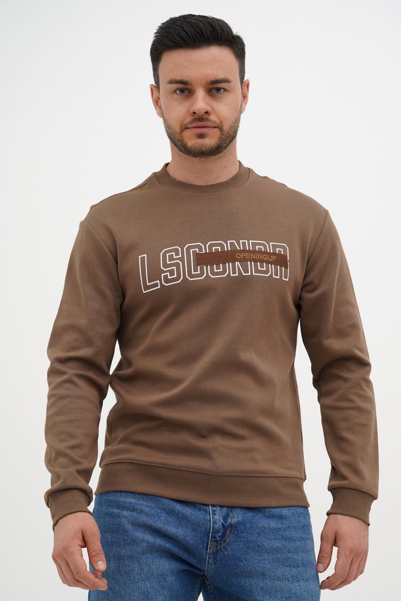 Свитшот с принтом Trend Collection 2830 коричневый (BROWN)