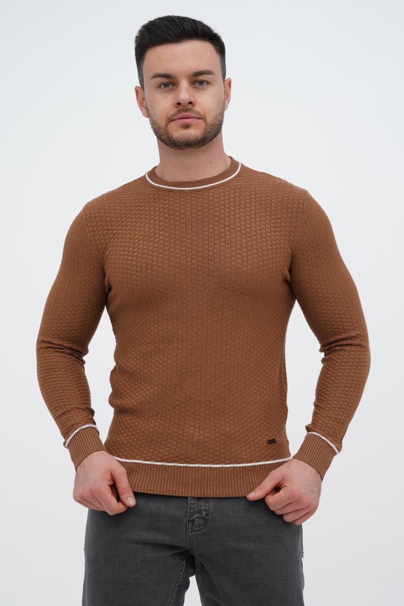 Свитер casual Trend Collection 1273 кофейный (col.967)