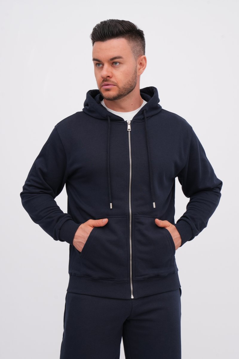 Кофта на замке спортивная K.O.R 704 Темно-синий (№18 navy)