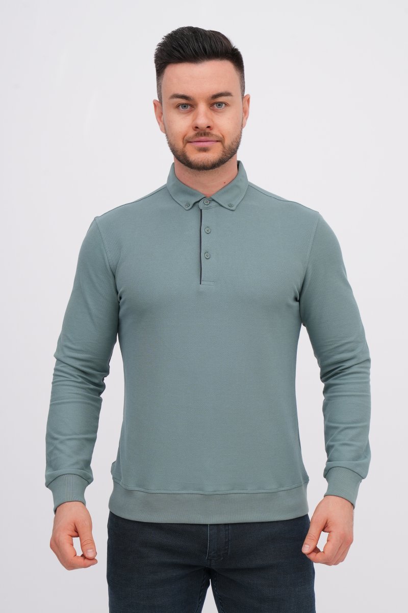 Лонгслів поло K.O.R 25724 М'ятний (№11 green)