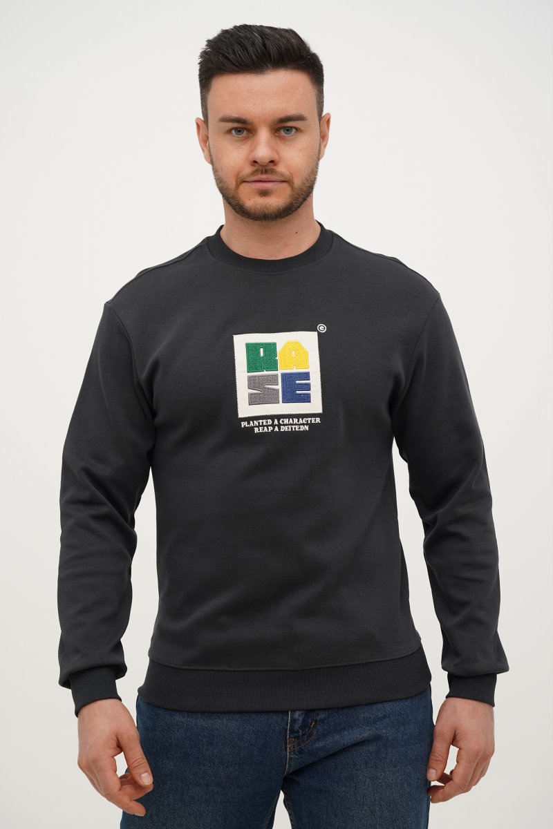 Свитшот с принтом Trend Collection 2826 сине-зеленый (BLUE/GREEN)