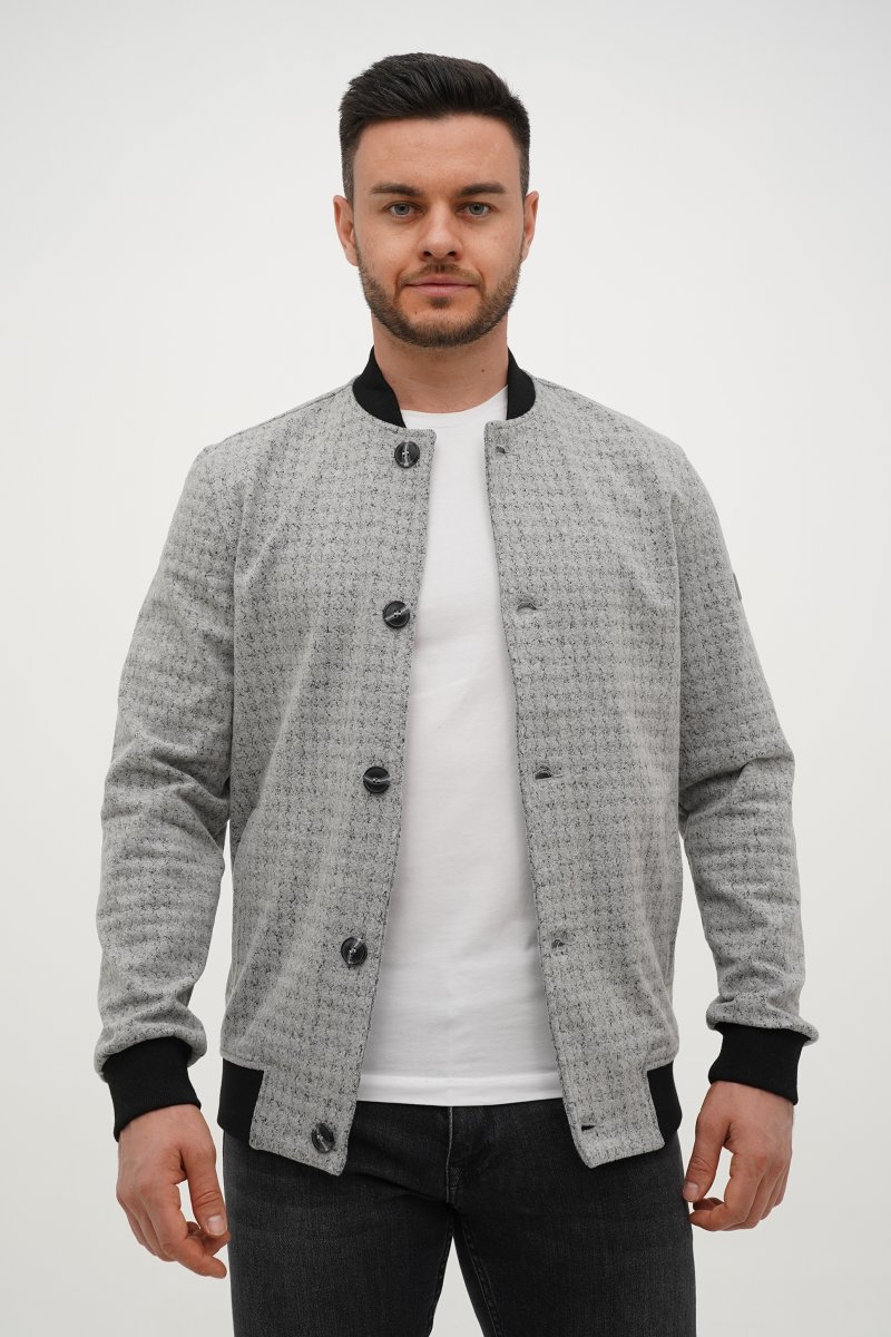 Бомбер М. С. Trend Collection 2282 серый + черный принт (GRI)