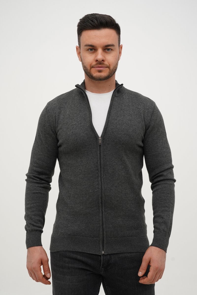 Кофта на замке кэжуал Trend Collection 211418-3 серый (GRI)