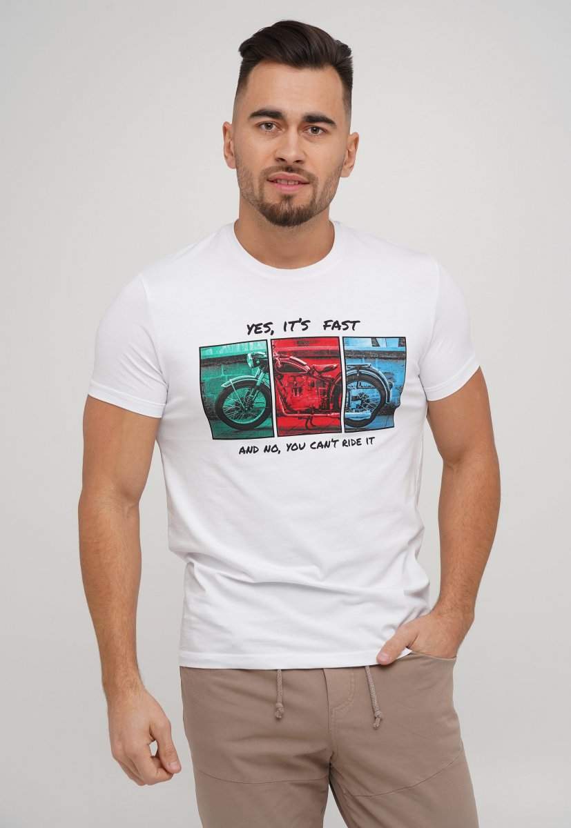 Футболка Trend Collection 2084 Білий+байк