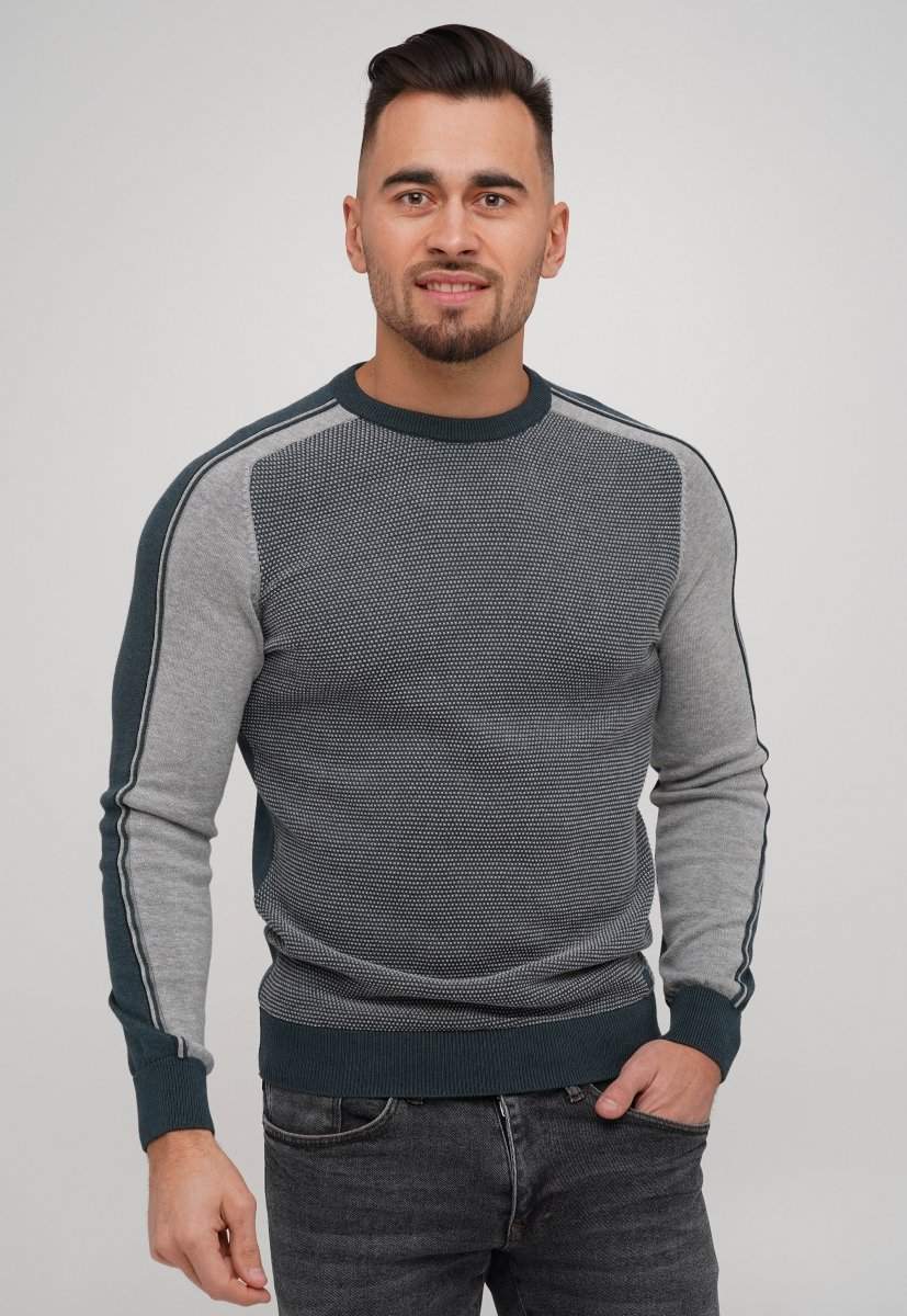 Светр Trend Collection 211473 Зелений+сірий (YESIL-A.GRI)